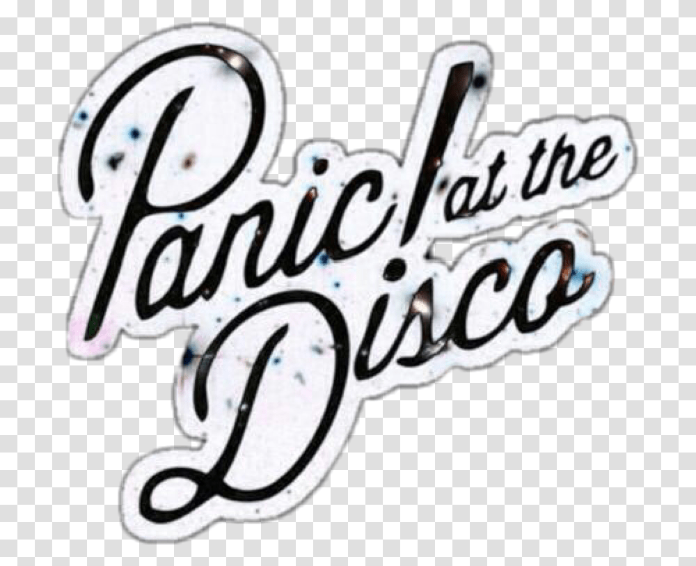 Panic At The Disco Font Panic At The Disco, Label, Calligraphy, Handwriting Transparent Png