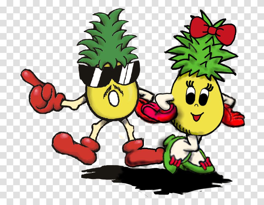 Panic Clip Art Cartoon, Plant, Pineapple, Fruit, Food Transparent Png