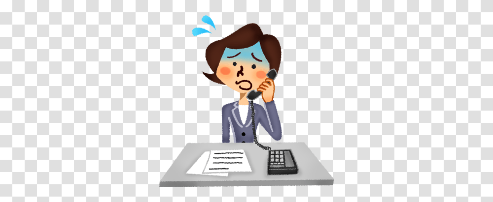 Panicked Businesswoman Talking Telephone Panic Girl Talking To Phone Vector Art, Person, Human, Electronics, Female Transparent Png