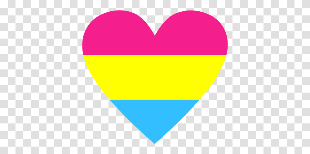 Pansexual Heart Stripe Flat & Svg Vector File Pansexual Heart, Balloon, Plectrum Transparent Png