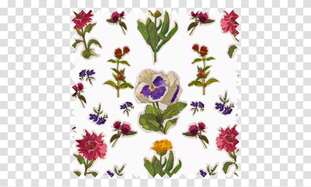 Pansies And Friends, Floral Design, Pattern Transparent Png