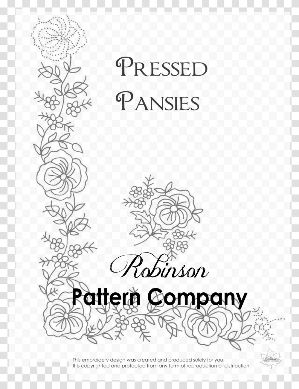 Pansies Embroidery, Floral Design, Pattern Transparent Png