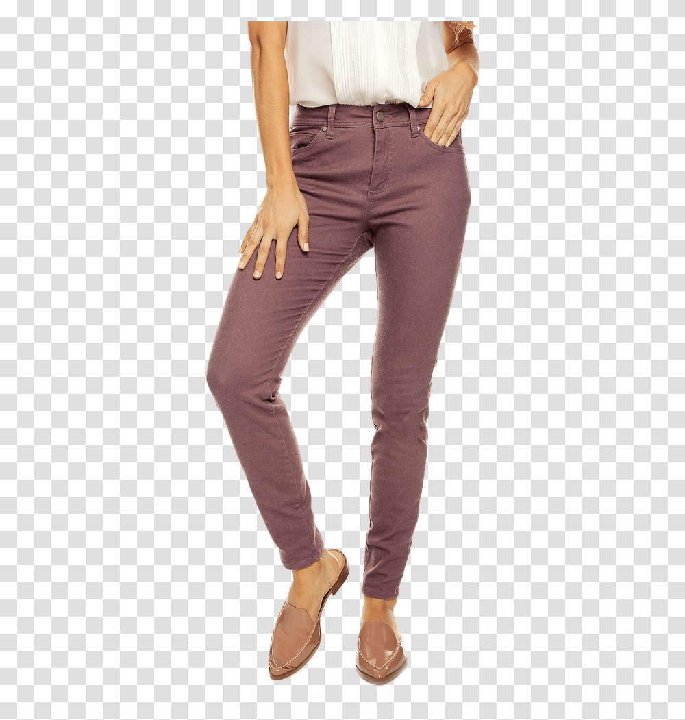 Pantalon Para Mujer Shapy Morado Twilight Mouve Pantalones De Mujer, Pants, Person, Shoe Transparent Png