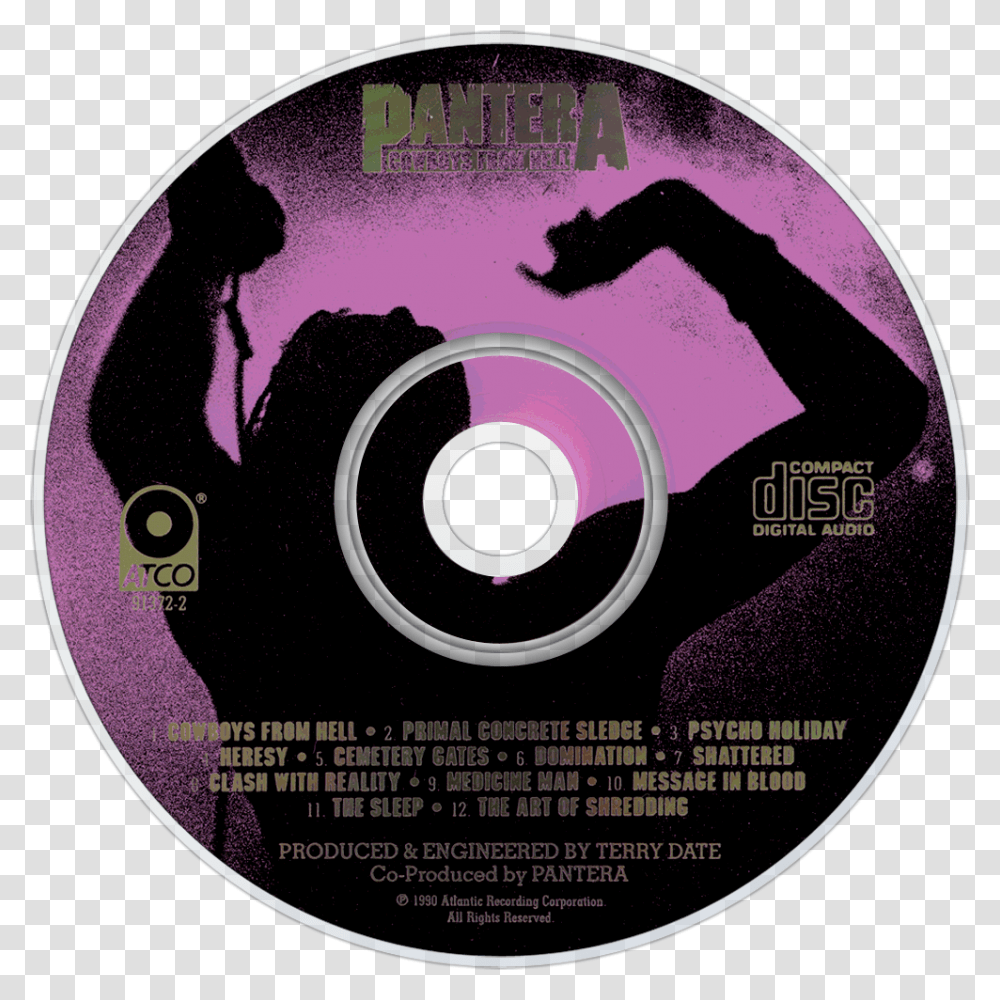 Pantera Cowboys From Hell Cd, Disk, Dvd Transparent Png