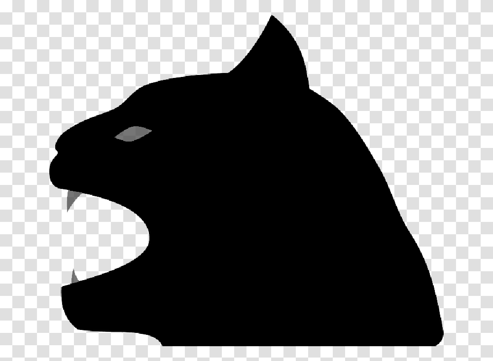 Panther Black Cat Head Evil Silhouette Clip Art, Animal, Mammal, Wildlife, Wolf Transparent Png