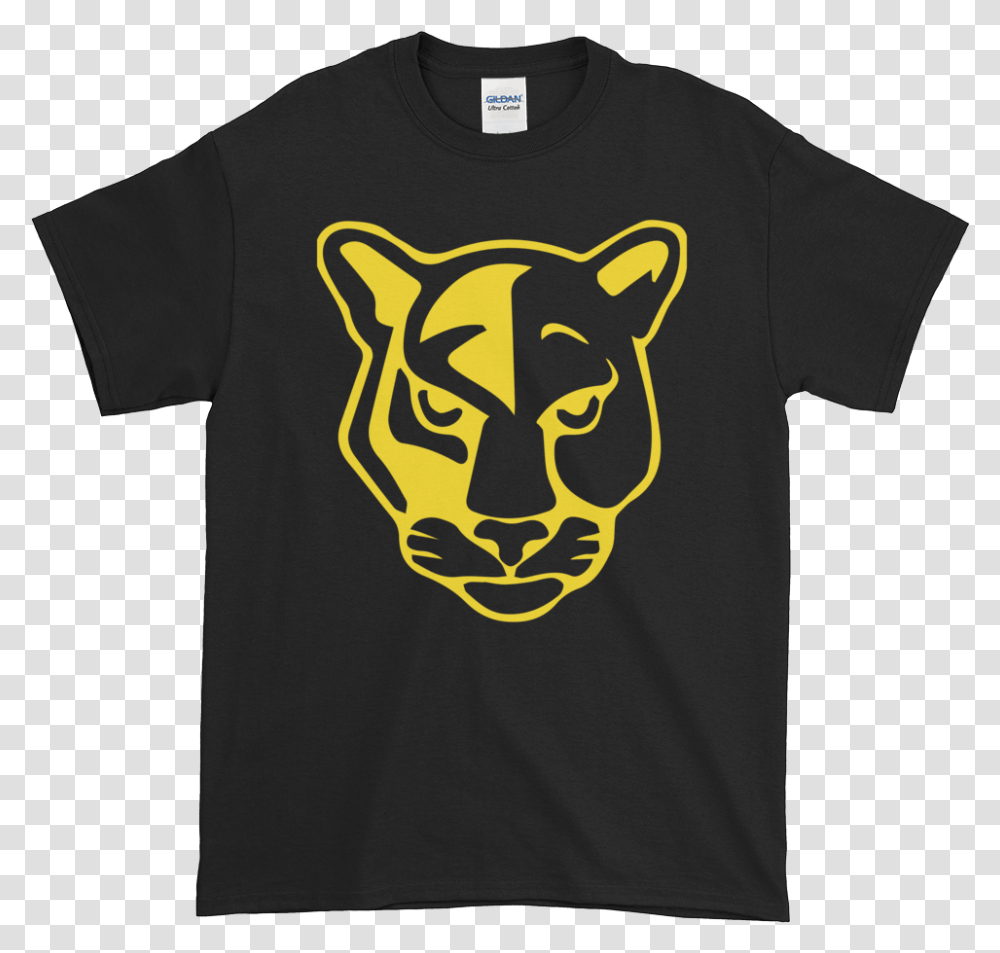 Panther Logo Straight Printfile Back Mockup Flat Front Ghoulardi T Shirt, Apparel, T-Shirt, Sleeve Transparent Png