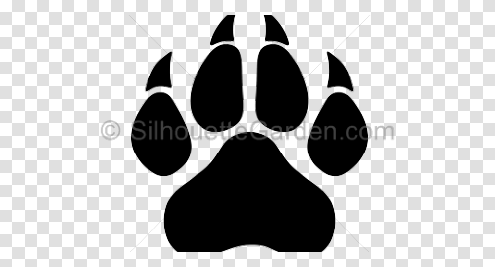 Panther Paw Cliparts Panther Paw Clipart, Stencil, Label Transparent Png