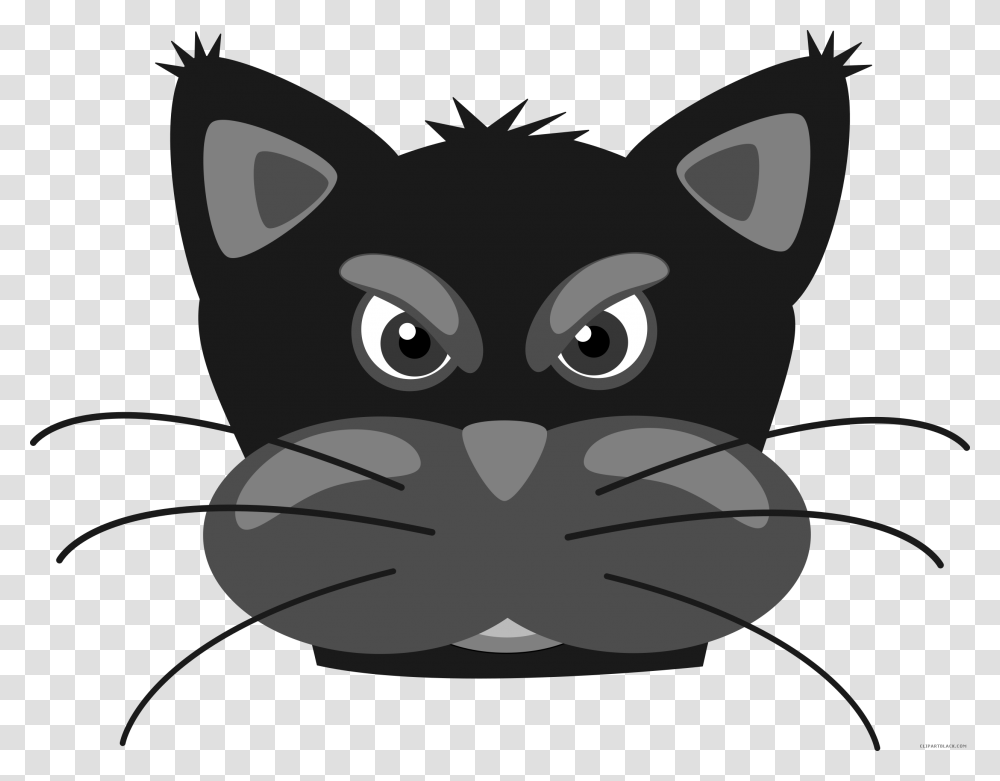 Panther Paw Cute Cartoon Cat Face, Pet, Animal, Black Cat, Mammal Transparent Png
