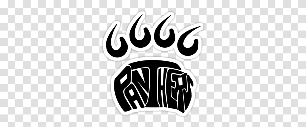 Panther Paw Shaped Logo' Sticker By Yoohoooo Spirit Shirts Panther Paw, Label, Text, Stencil, Dynamite Transparent Png