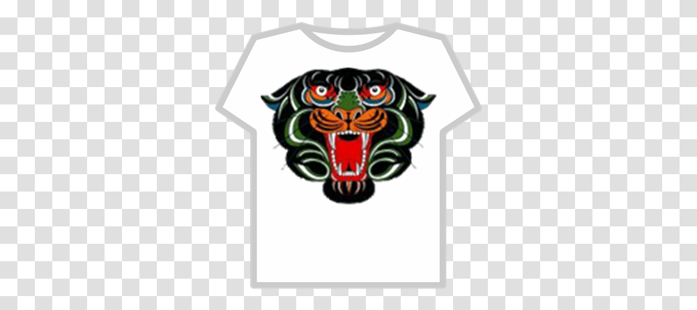 Panther Tattoo Roblox Girl T Shirt For Coloring, Clothing, Apparel, Dye, T-Shirt Transparent Png