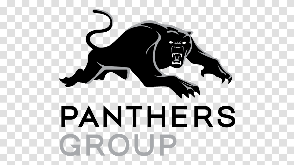 Panthers Group Penrith Panthers Logo 2019 Black And White, Stencil, Symbol, Trademark, Animal Transparent Png