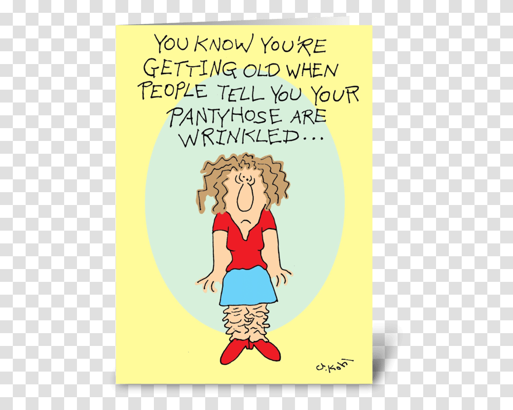 Pantyhose Wrinkled Greeting Card Cartoon, Book, Poster, Advertisement Transparent Png