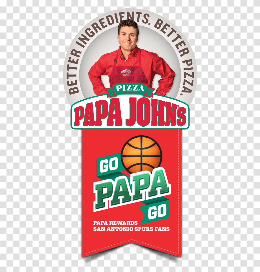 Papa Johns Clipart Papa Johns, Person, Advertisement, Poster, Flyer Transparent Png