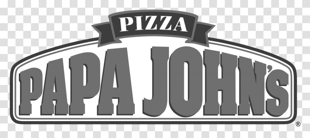 Papa Johns Pizza Black And White, Logo, Word Transparent Png