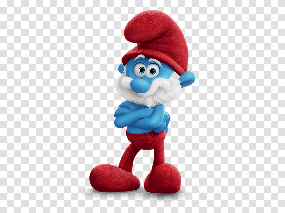 Papa Smurf Arms Crossed, Toy, Mascot, Super Mario, Figurine Transparent Png