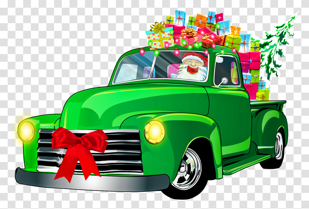 Papai Noel Santa Claus Car, Vehicle, Transportation, Automobile, Hot Rod Transparent Png