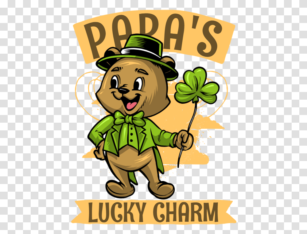 Papas Lucky Charm Cartoon Luck, Poster, Elf, Person, Plant Transparent Png