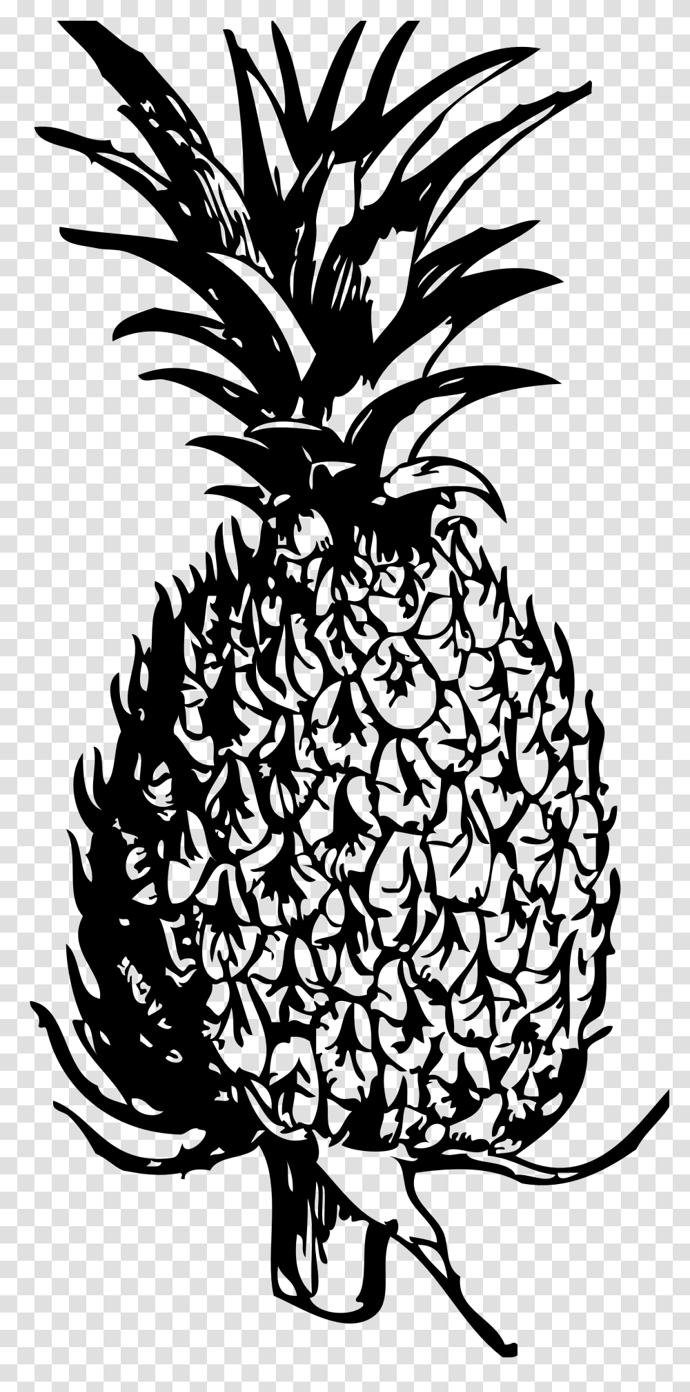 Papaya Clipart Nanas, Stencil, Plant, Pineapple, Fruit Transparent Png
