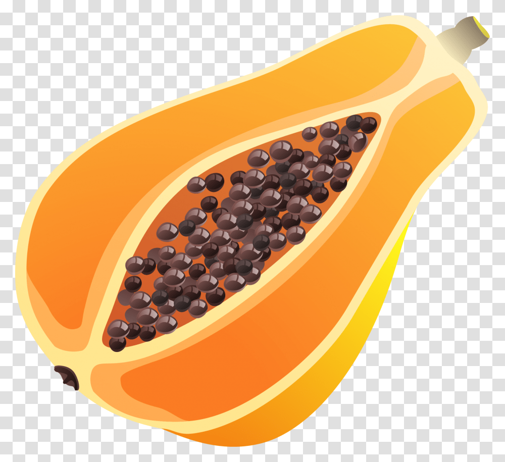 Papaya Clipart Orange Papaya Fruit Cartoon, Plant, Food Transparent Png