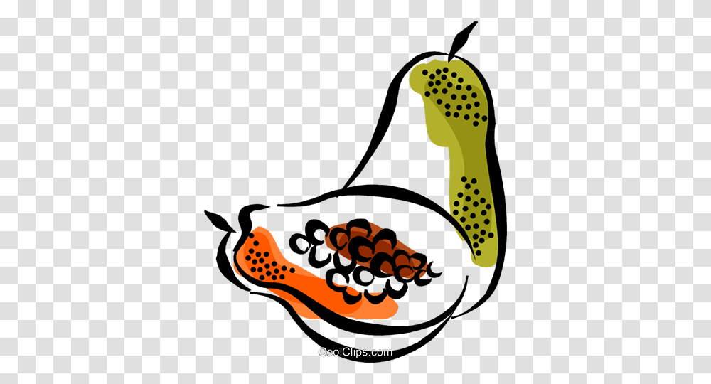 Papaya Royalty Free Vector Clip Art Illustration, Plant, Food, Vegetable, Animal Transparent Png