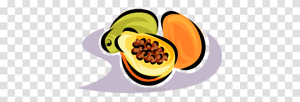 Papaya Royalty Free Vector Clip Art Illustration, Plant, Fruit, Food, Produce Transparent Png