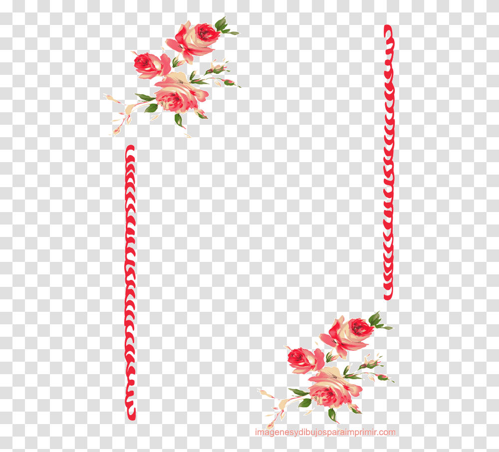 Papel Para Escribir Con Rosas Bordes De Pagina Flores, Plant, Tree, Flower, Blossom Transparent Png