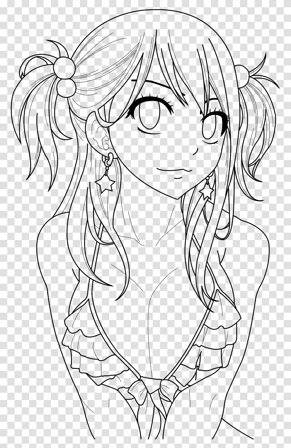 Papel Rasgado Lineart Lucy Lineart Heartfilia, Gray, World Of Warcraft Transparent Png
