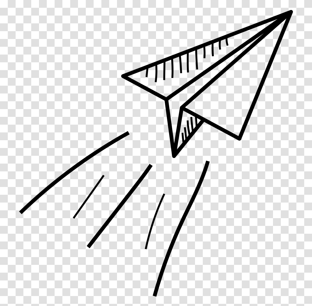 Paper Airplane Hand Drawn Paper Plane, Gray, World Of Warcraft Transparent Png