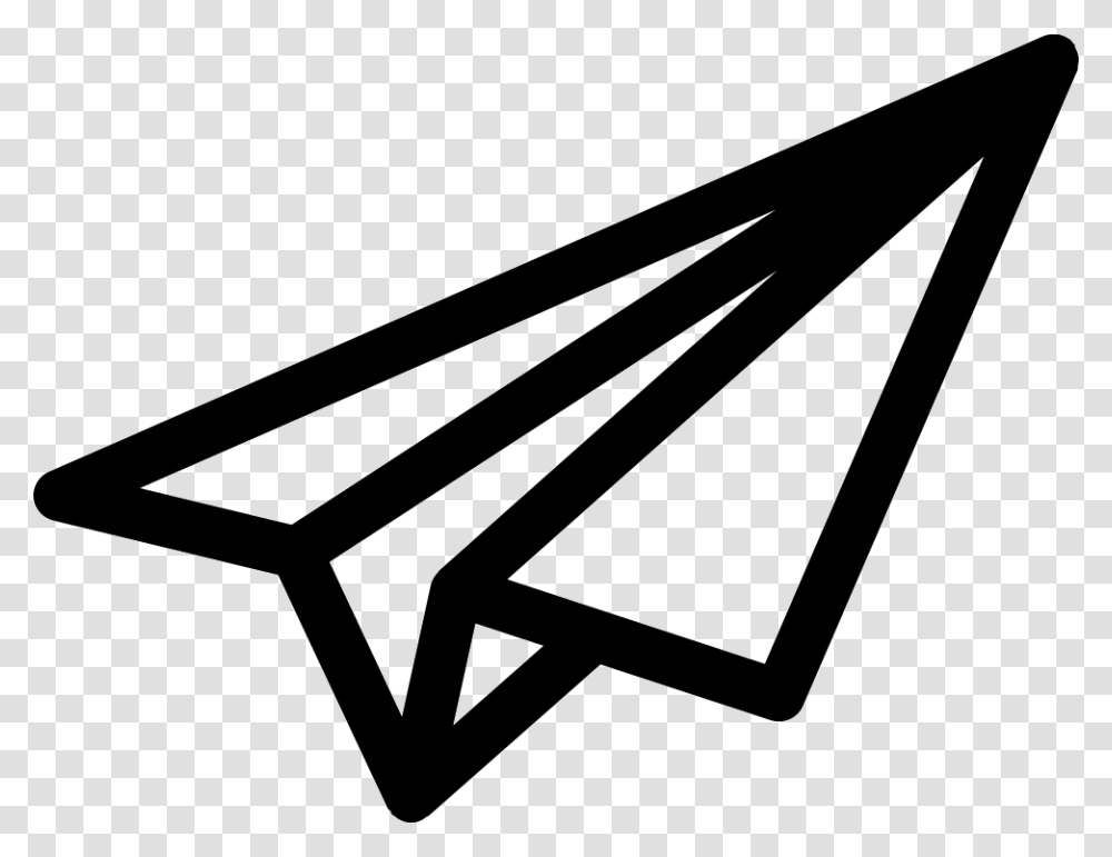 Paper Airplane Outline Paper Plane Vector, Triangle, Stencil, Shelf Transparent Png