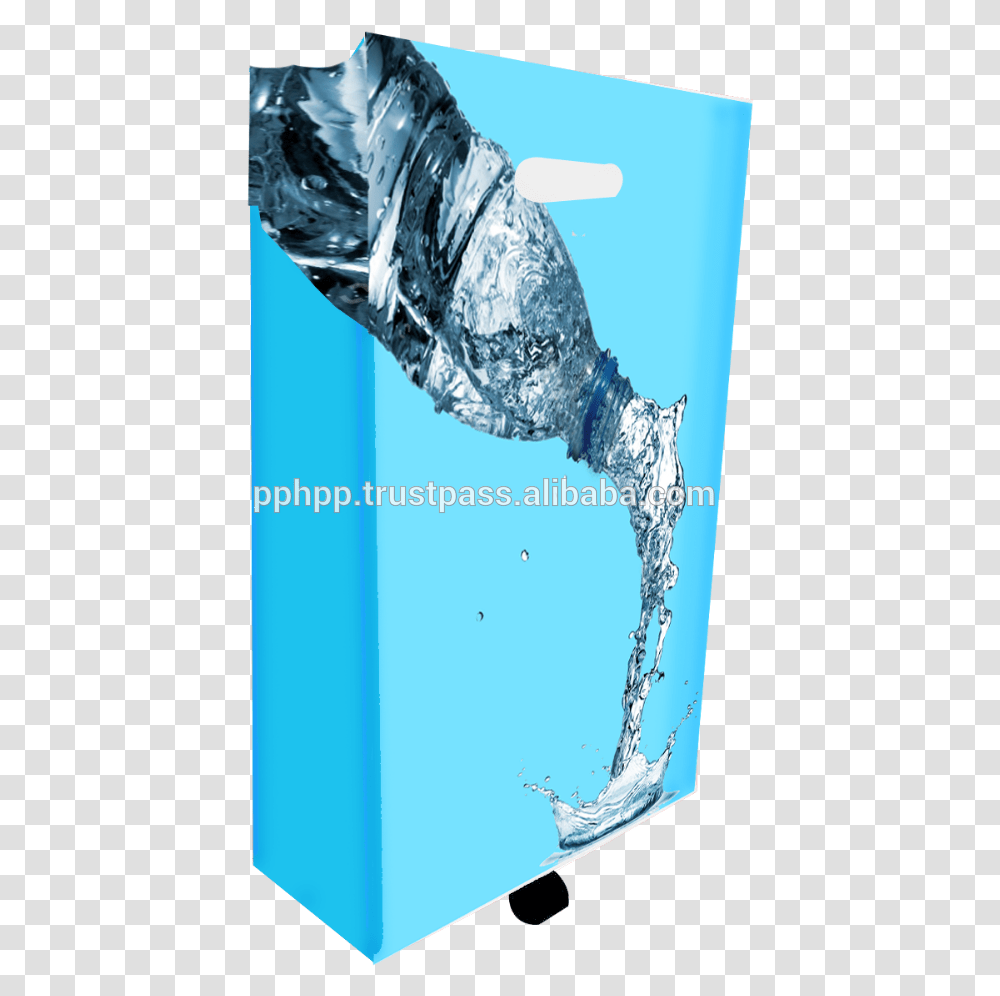 Paper Bag Hole Handle Sq Bottom With Trolley 39ampquot Carton, Water, Outdoors, Nature, Ice Transparent Png
