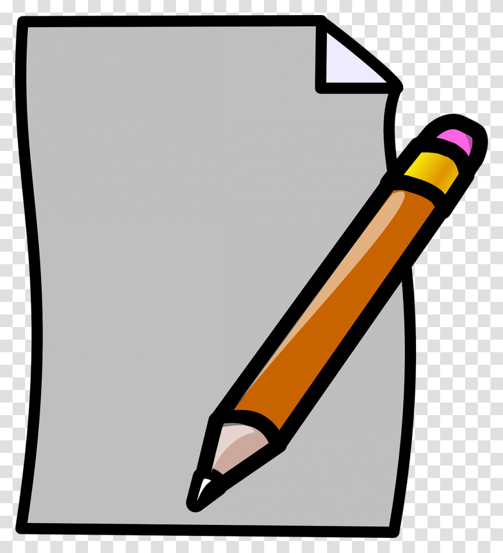 Paper Blank Pencil Free Picture Pencil And Paper, Hammer, Tool Transparent Png