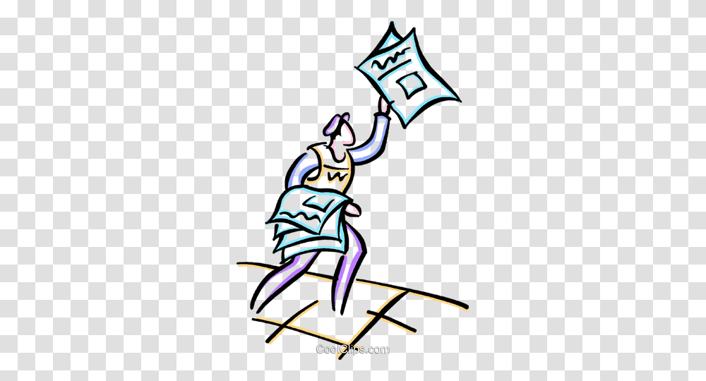 Paper Boy Selling Papers Royalty Free Vector Clip Art Illustration, Knight, Armor, Shield Transparent Png