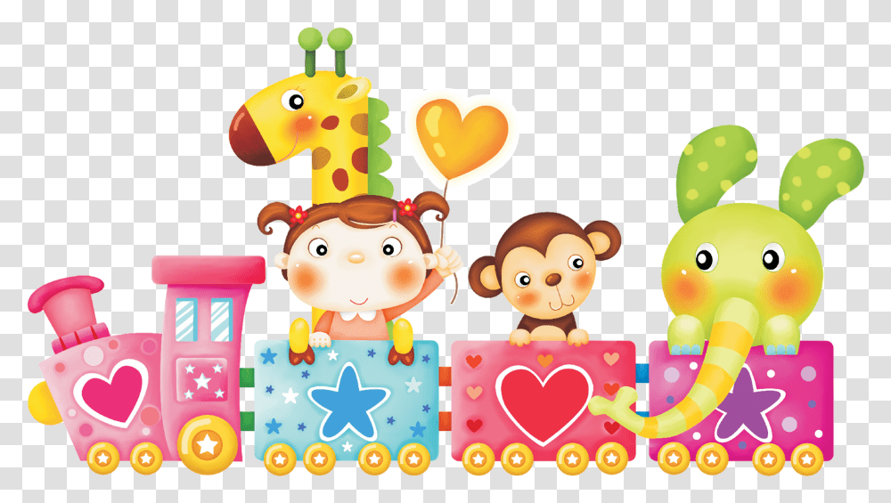 Paper Childrens Day Picture Frame Drawing Animation Cute Cartoon Train, Food, Diwali, Greeting Card Transparent Png