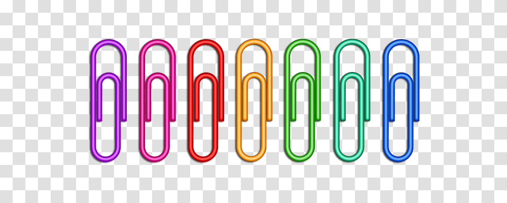Paper Clips Tool, Light, Neon Transparent Png