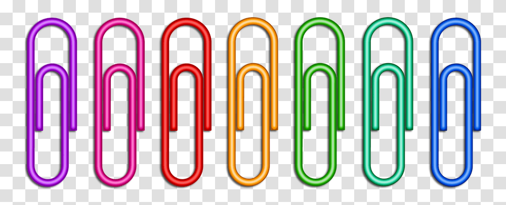 Paper Clips Clip Office Work Desk Stationery Paper Clip Art Paper Clips, Light, Neon, Handrail Transparent Png
