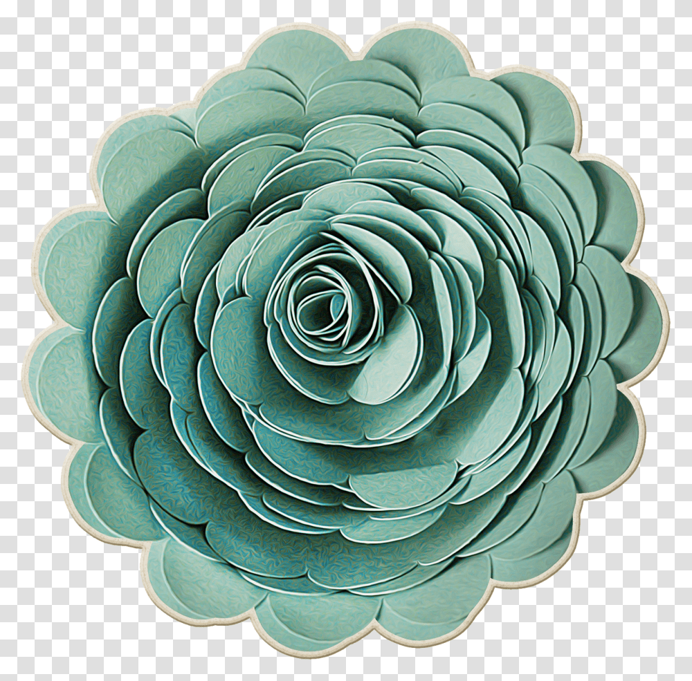 Paper Flower Green Paper Flower, Ornament, Pattern, Spiral, Fractal Transparent Png