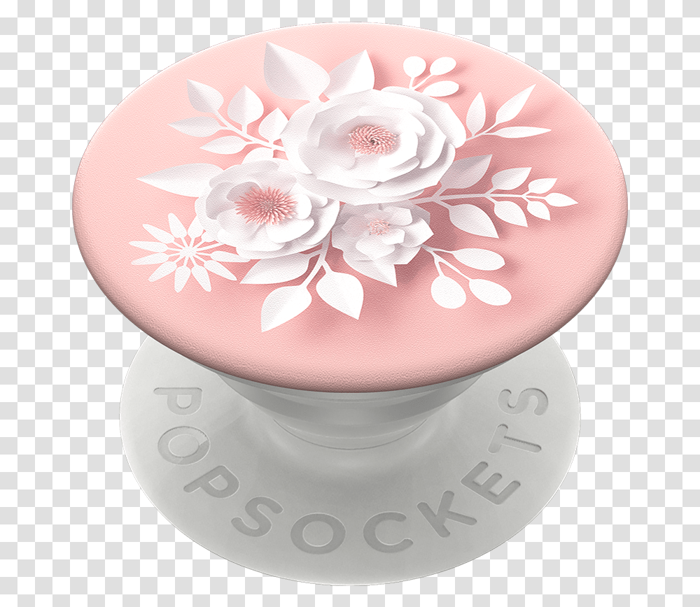 Paper Flowers Popsockets Popsockets, Birthday Cake, Porcelain, Pottery Transparent Png