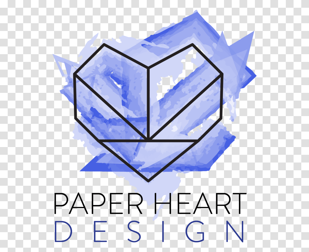 Paper Heart Design - Graphic Design, Hand, Crystal, Poster, Advertisement Transparent Png