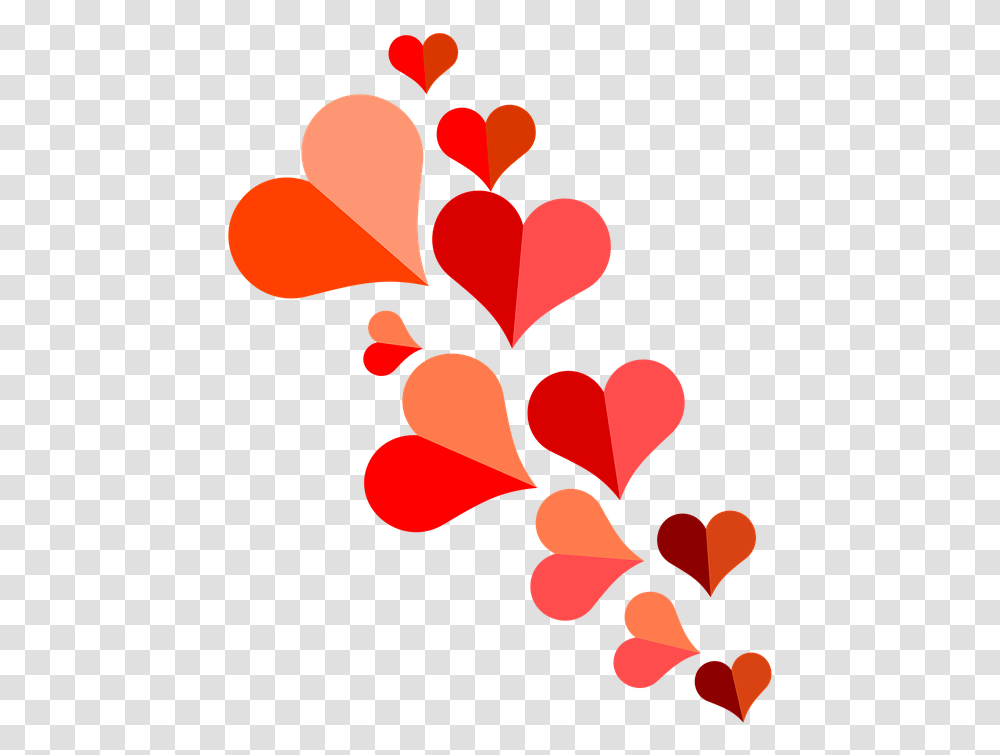 Paper Heart Hearts Romantic Red Love Wall Paper V Love L Name, Flower, Plant, Blossom, Darts Transparent Png