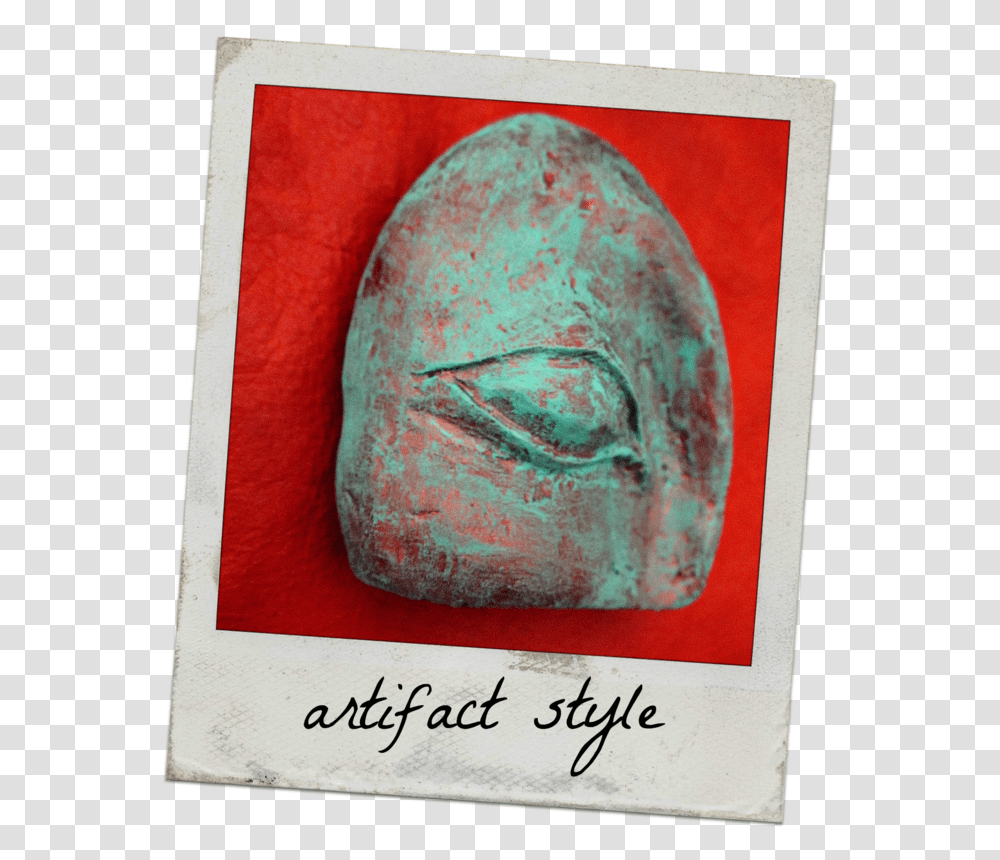 Paper Mache Eye Sculpture Patina Blue Recycled Abstract Artifact, Fossil, Envelope, Advertisement Transparent Png