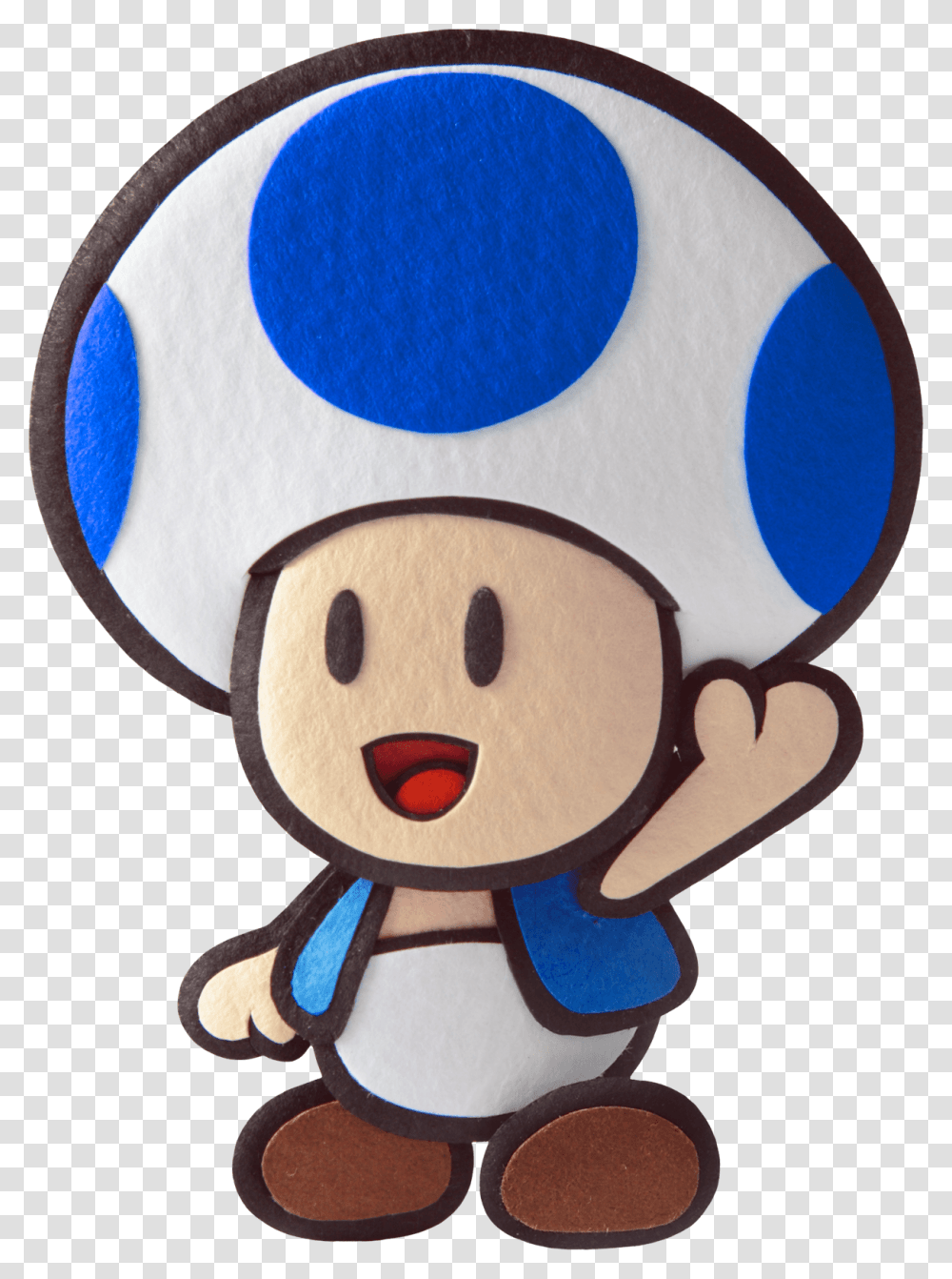 Paper Mario Blue Toad, Plush, Toy, Elf, Drawing Transparent Png
