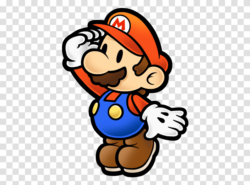 Paper Mario Curious Paper Mario, Super Mario, Mascot Transparent Png