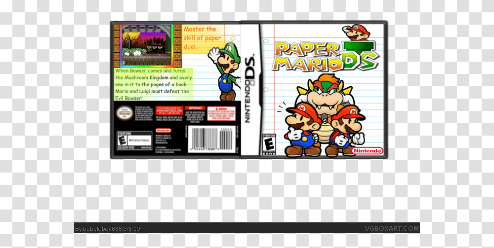 Paper Mario Ds Box Art Cover Paper Mario, Super Mario Transparent Png