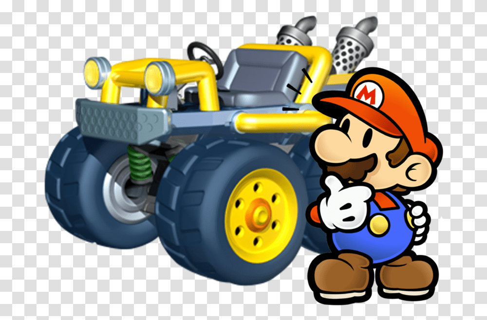 Paper Mario Mariokart, Toy, Vehicle, Transportation, Tractor Transparent Png