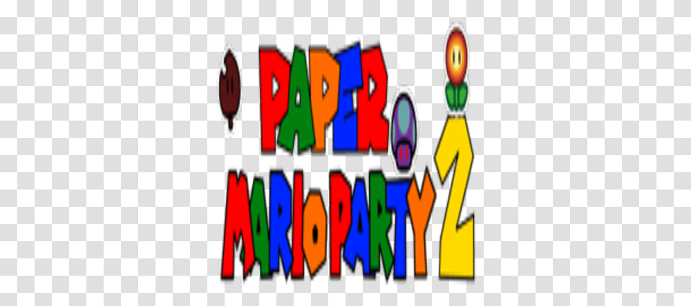 Paper Mario Party 2 Logo Roblox Dot, Text, Pac Man, Lighting, Grand Theft Auto Transparent Png