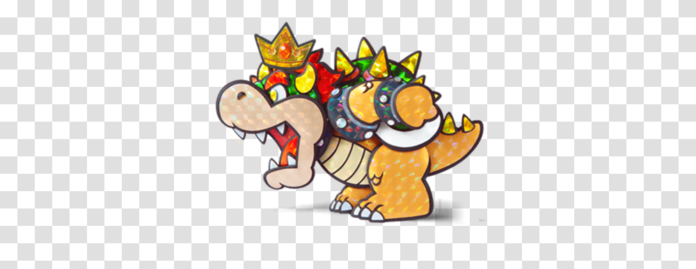 Paper Mario Sticker Star Bowser Paper Bowser Sticker Star, Label, Text, Birthday Cake, Art Transparent Png