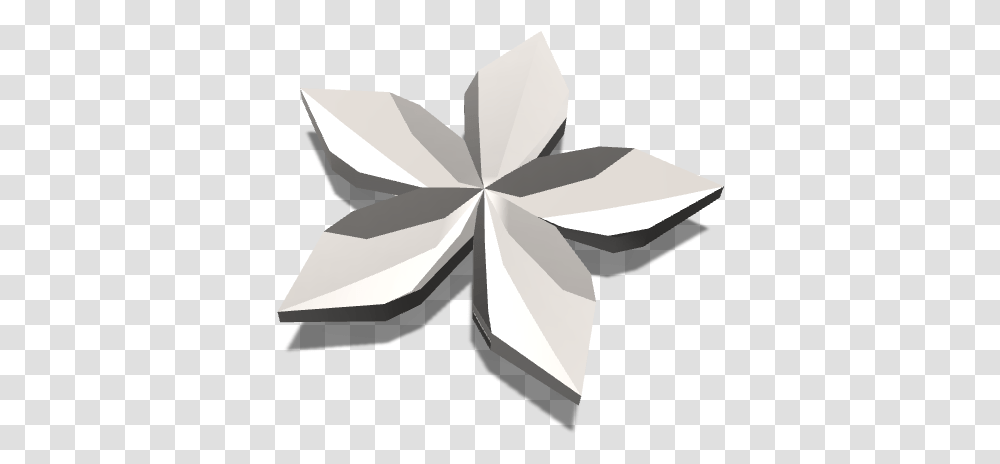 Paper Origami Flower Cross, Star Symbol, Leaf, Plant Transparent Png