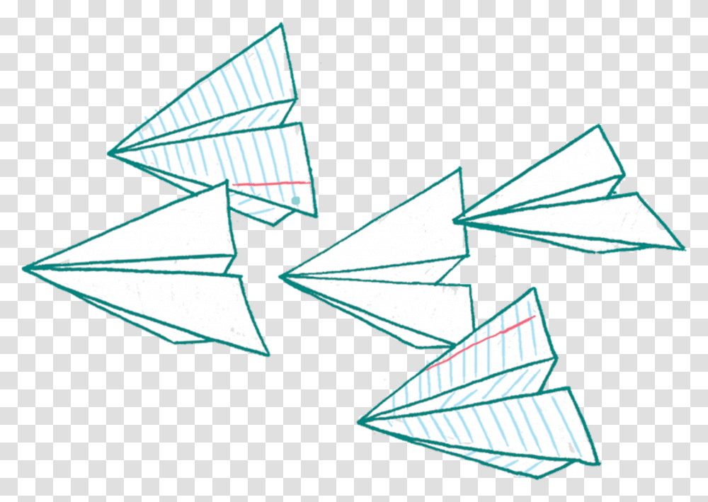 Paper Plane Download Triangle, Origami, Pattern Transparent Png