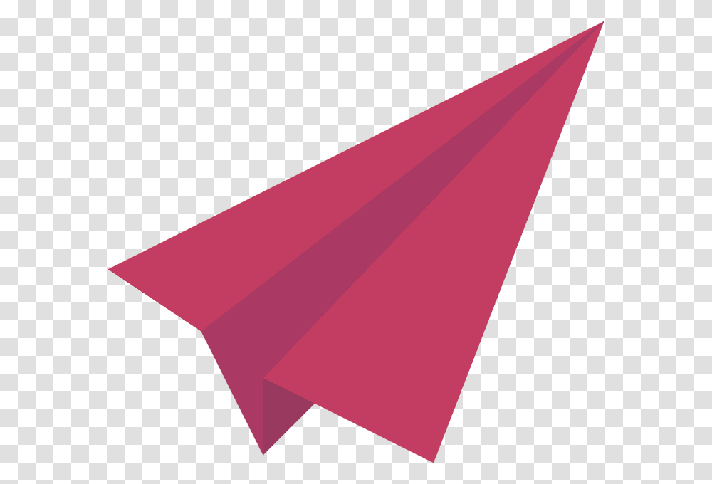 Paper Plane Red, Purple, Triangle Transparent Png