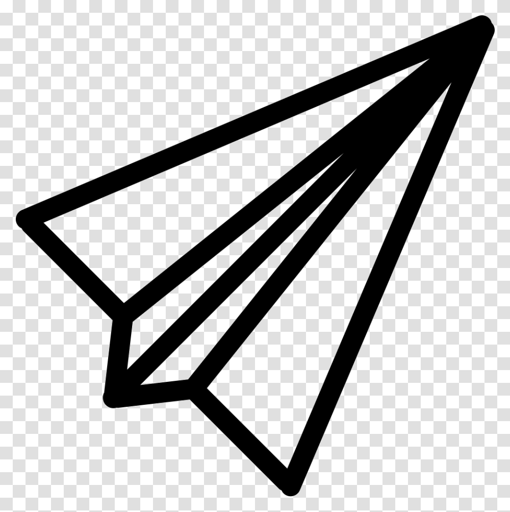 Paper Plane Top View Comments Paper Airplane Top View Illustration, Triangle, Star Symbol, Arrow Transparent Png